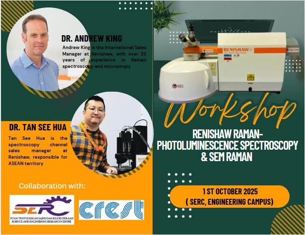 9 10hb RENISHAW RAMAN PHOTOLUMINESCENCE SPECTROSCOPY  SEM RAMAN WORKSHOP